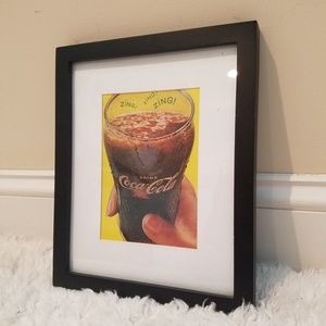 Vintage Coca-Cola Ad (1960's) Framed 8 x 10